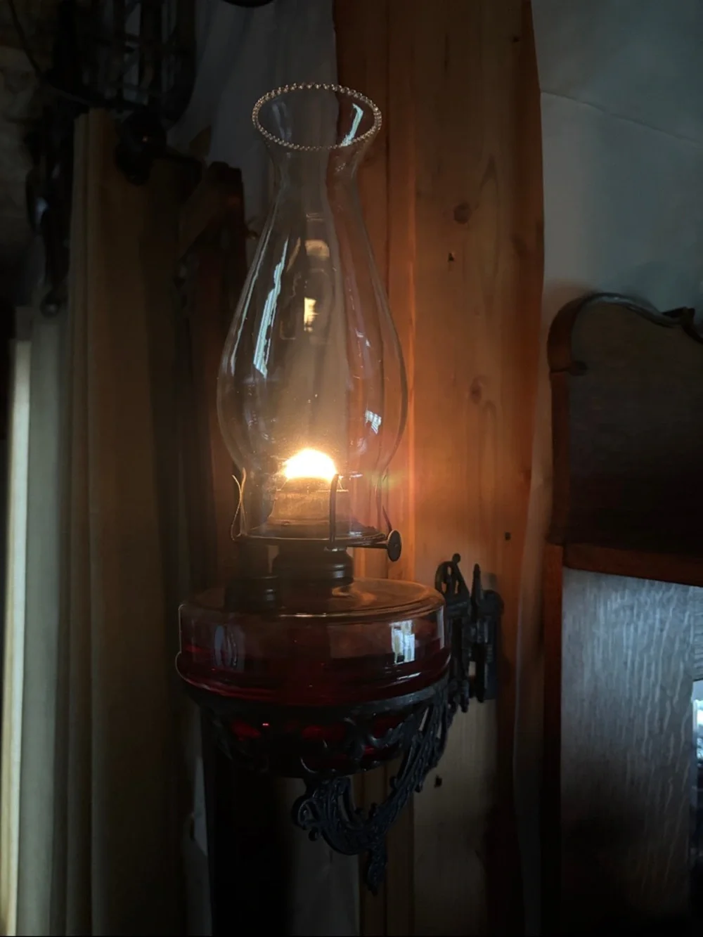Bracketed Oil Lamp
